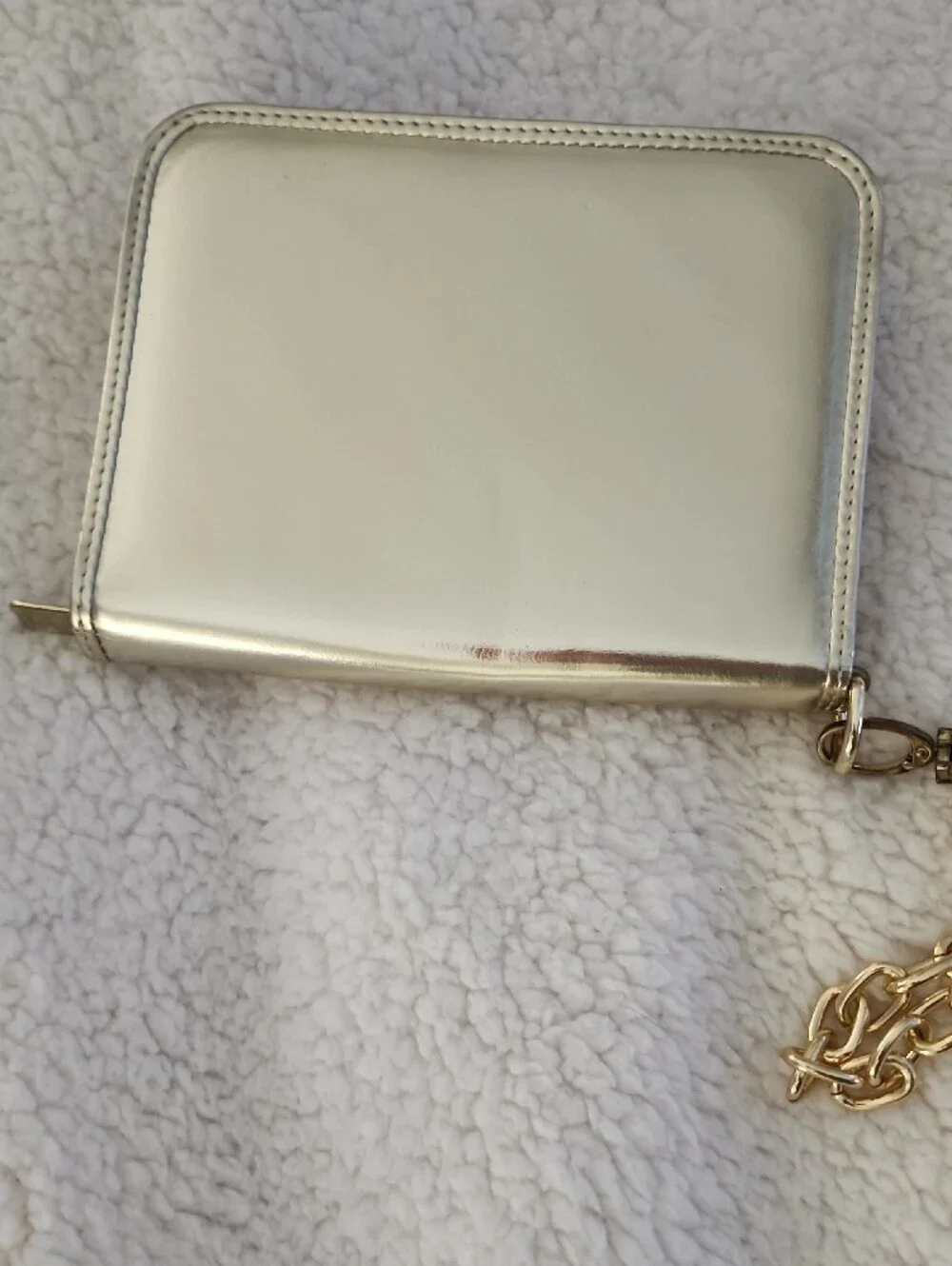 Versace Metallic Gold Chain Wristlet